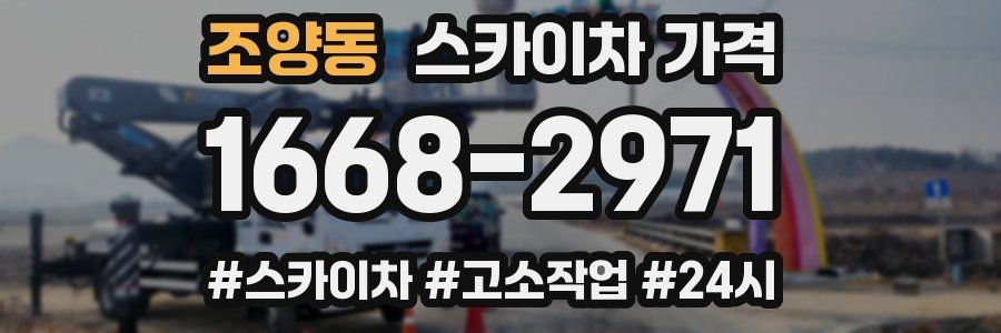 조양동 스카이차 가격