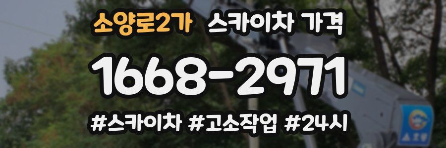 소양로2가 스카이차 가격