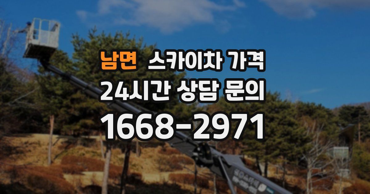 남면 스카이차 가격