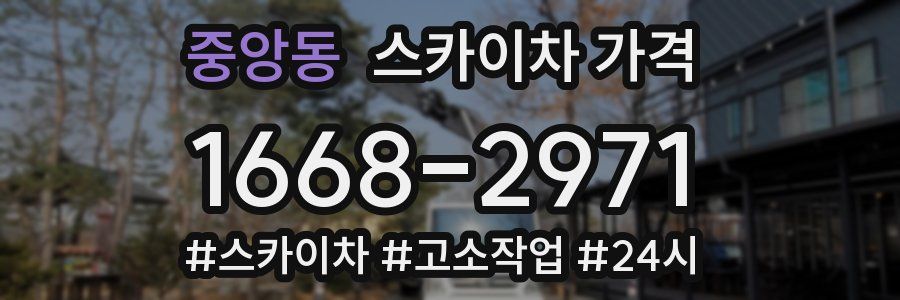 중앙동 스카이차 가격