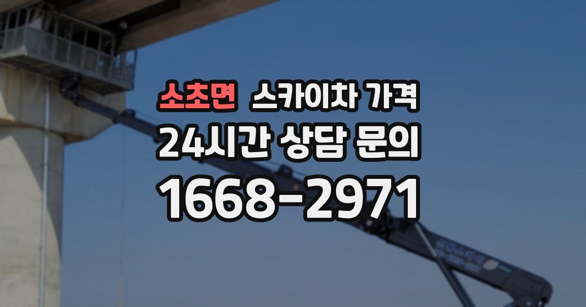 소초면 스카이차 가격