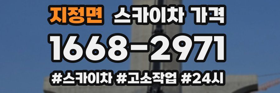 지정면 스카이차 가격