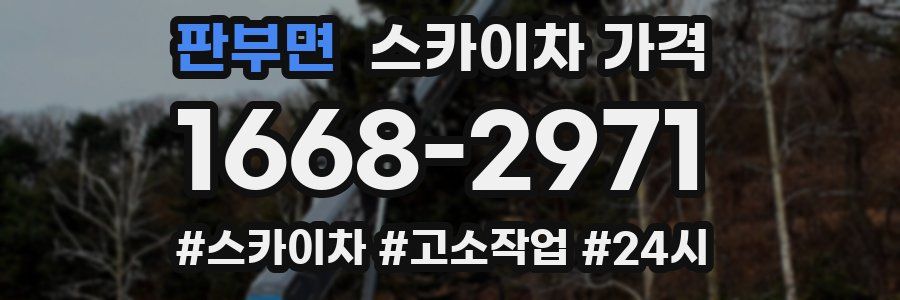 판부면 스카이차 가격