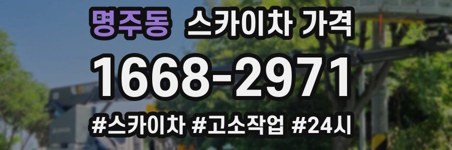 명주동 스카이차 가격