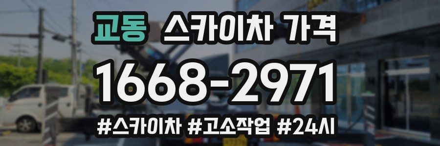 교동 스카이차 가격