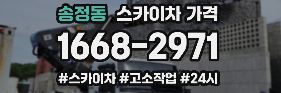 송정동 스카이차 가격