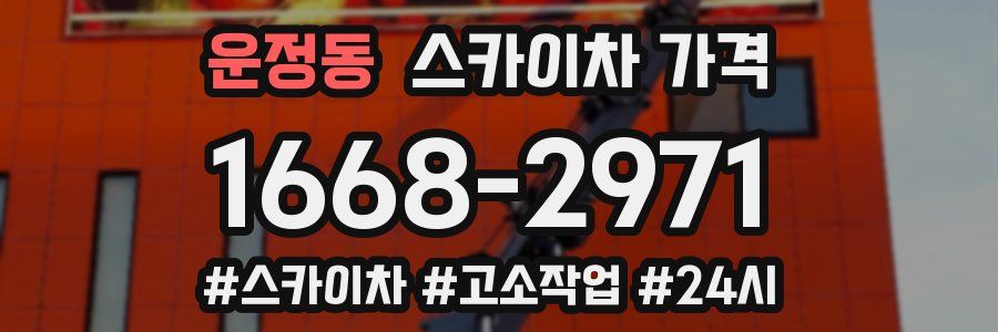 운정동 스카이차 가격