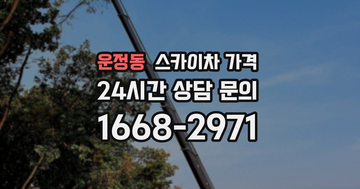 운정동 스카이차 가격