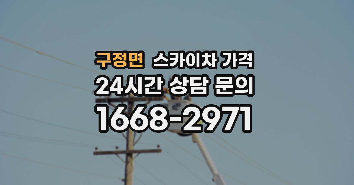 구정면 스카이차 가격