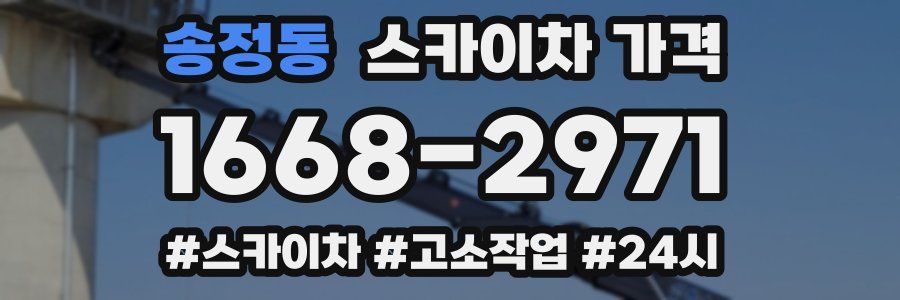 송정동 스카이차 가격