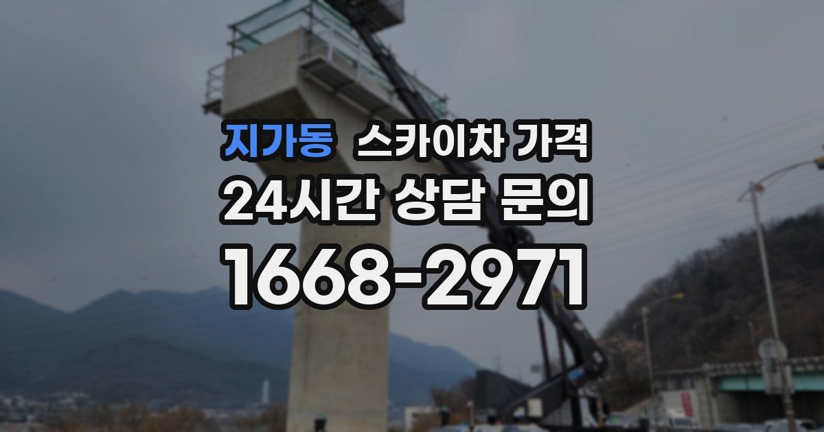 지가동 스카이차 가격