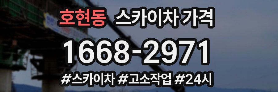 호현동 스카이차 가격