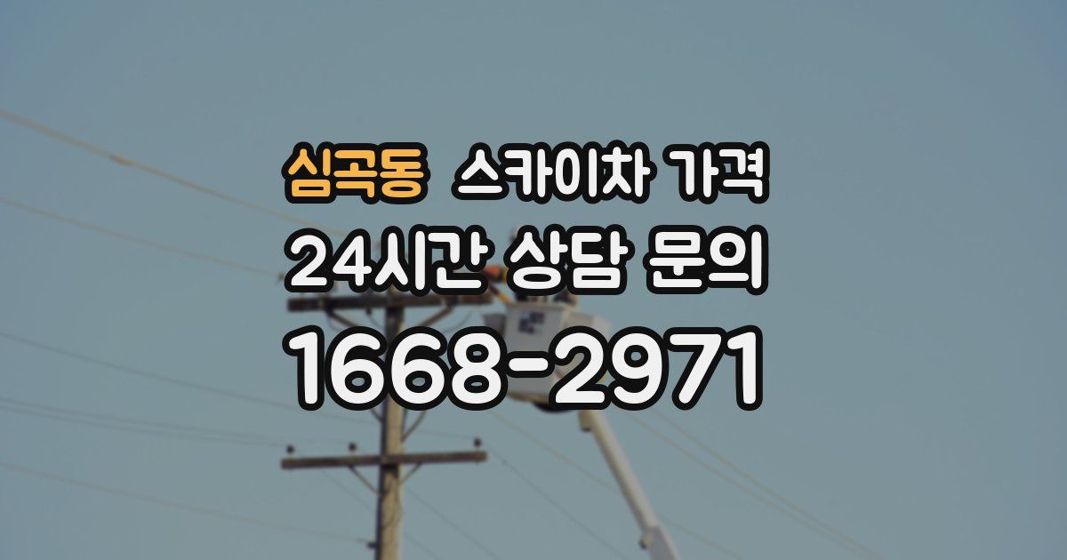 심곡동 스카이차 가격