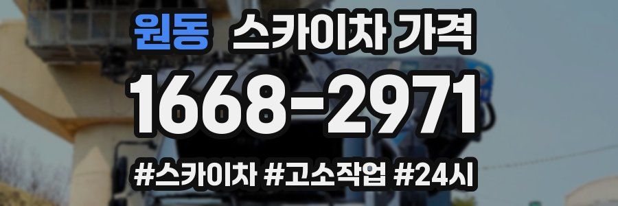 원동 스카이차 가격