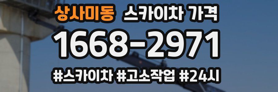 상사미동 스카이차 가격