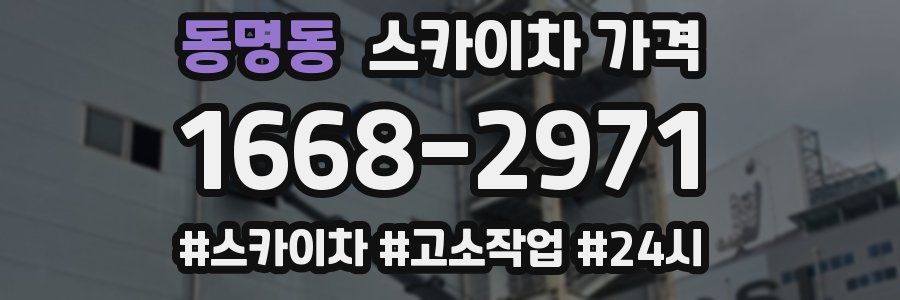 동명동 스카이차 가격