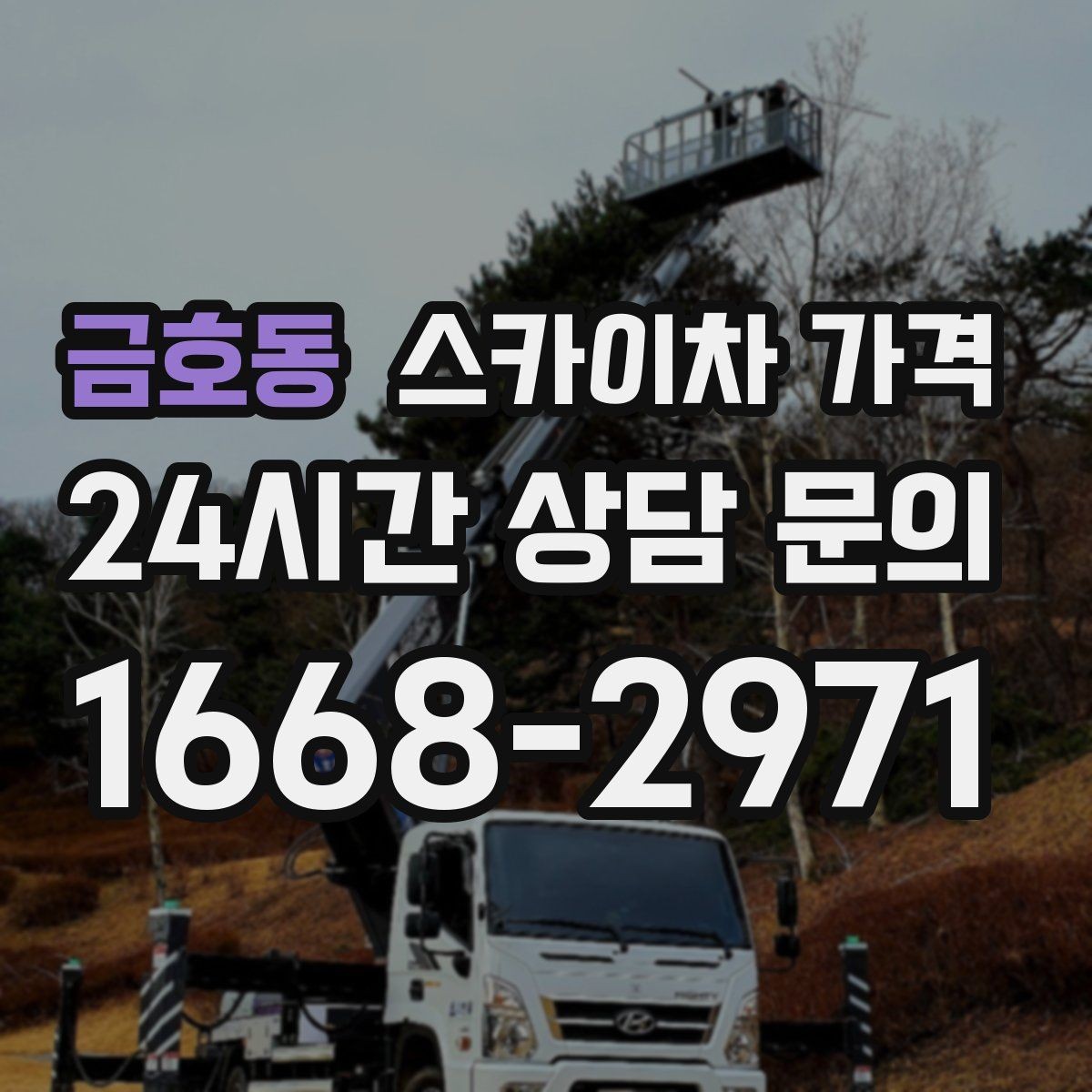 금호동 스카이차 가격 전선·전봇대 등 장애물이 많을 때