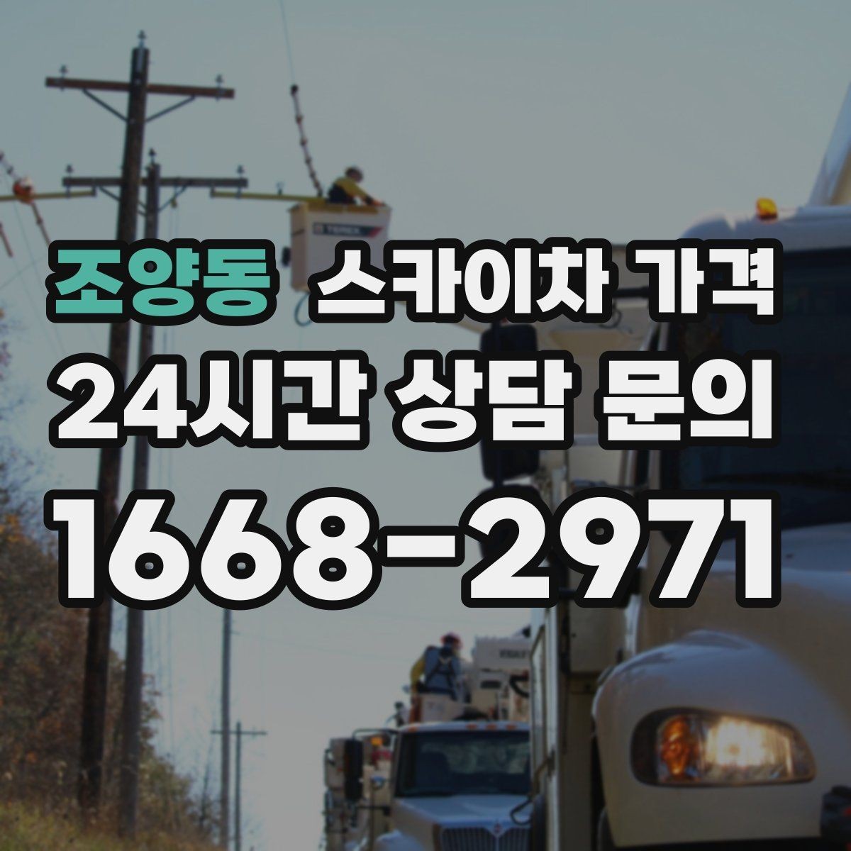 조양동 스카이차 가격 결국 '현장 조건'이 가격을 좌우합니다