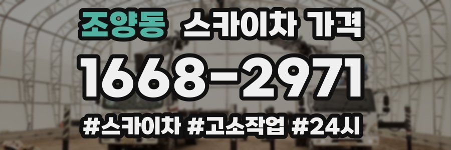 조양동 스카이차 가격