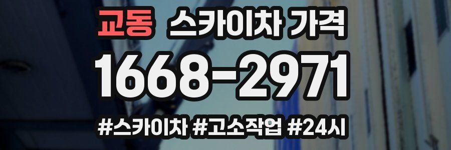 교동 스카이차 가격