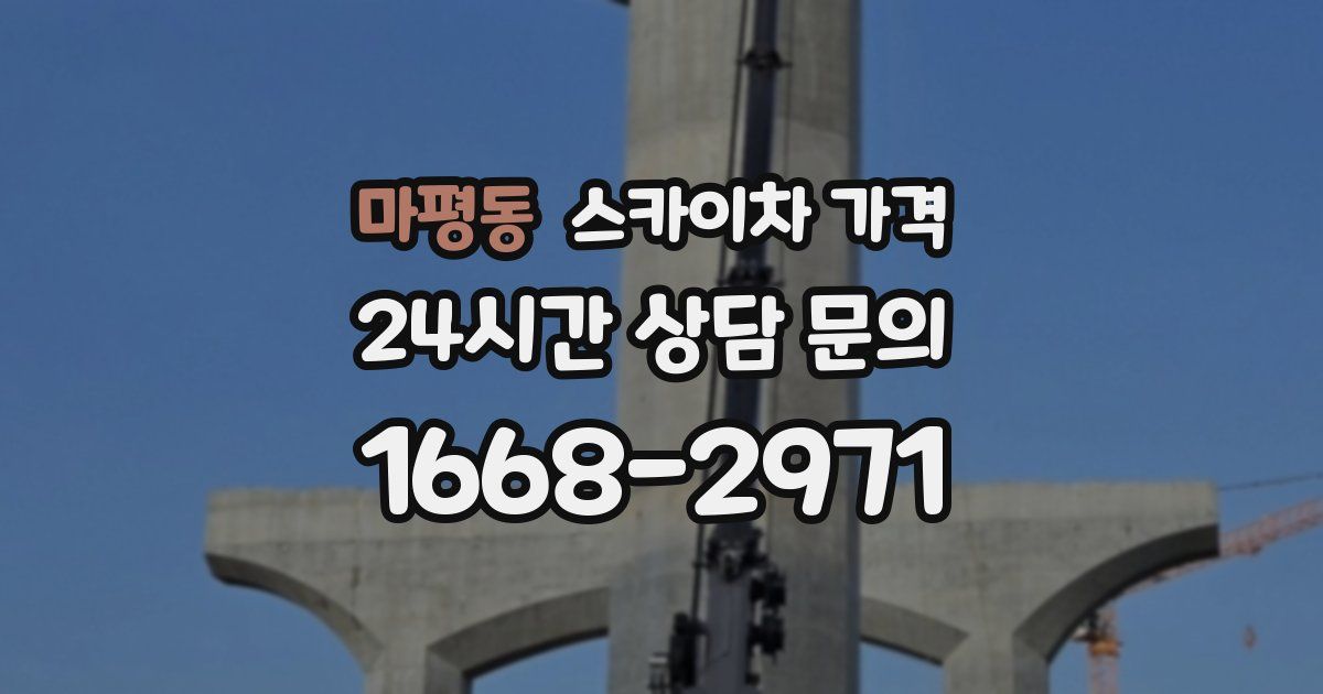 마평동 스카이차 가격