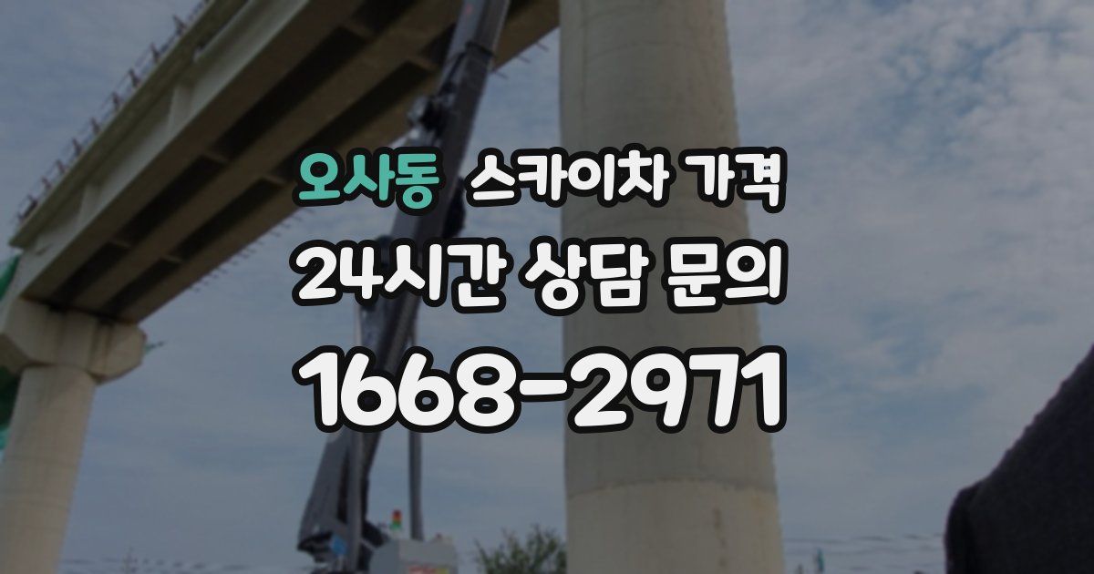 오사동 스카이차 가격