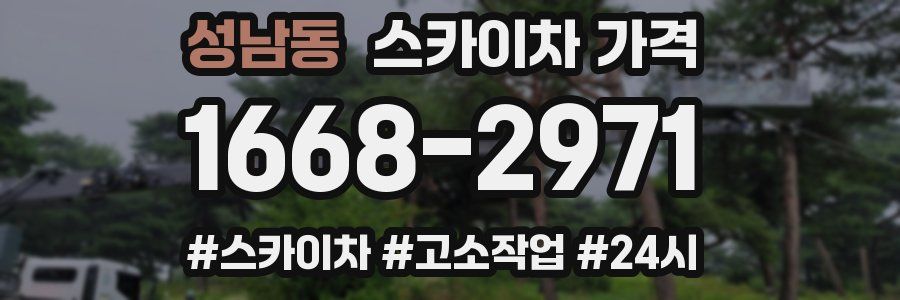 성남동 스카이차 가격