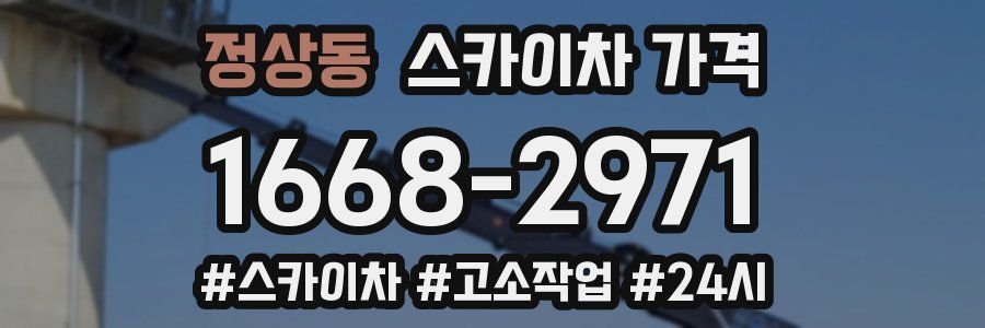 정상동 스카이차 가격