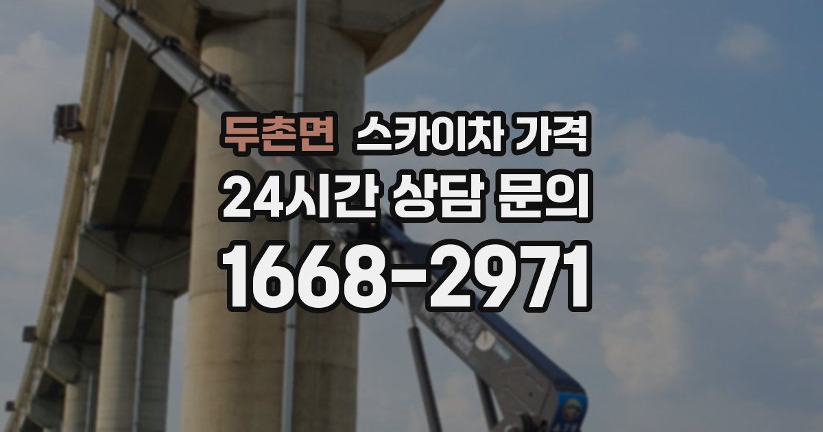 두촌면 스카이차 가격