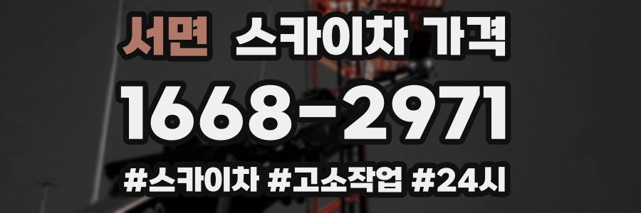 서면 스카이차 가격