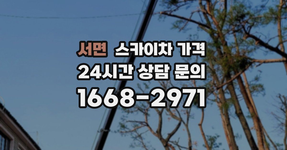 서면 스카이차 가격