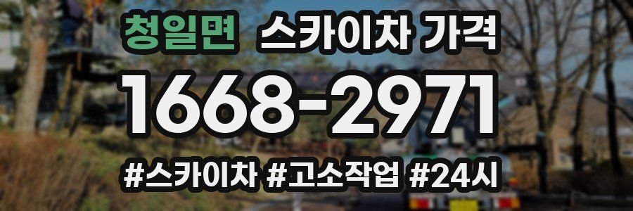 청일면 스카이차 가격