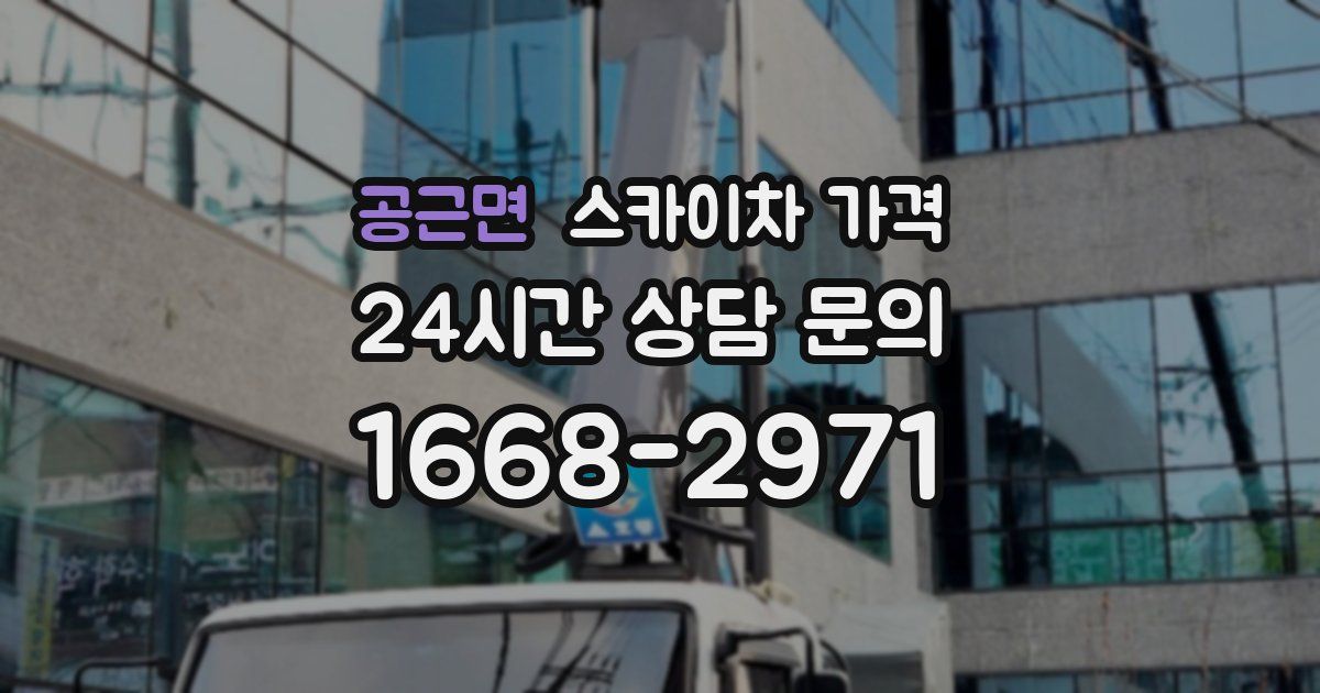 공근면 스카이차 가격