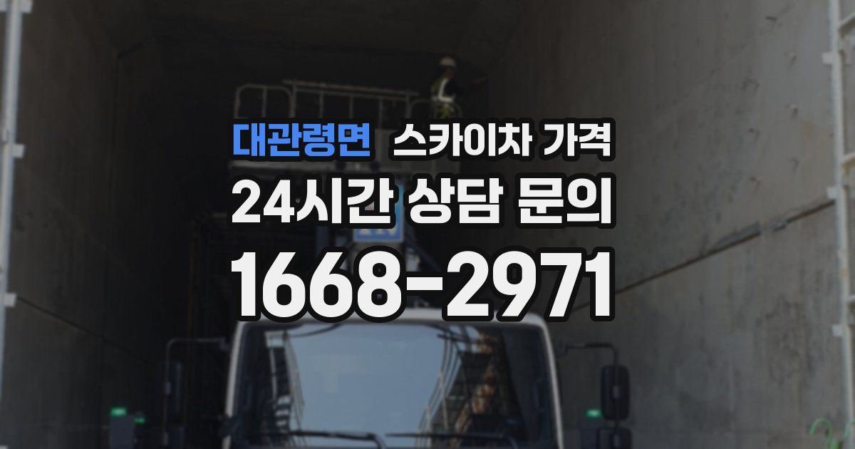 대관령면 스카이차 가격