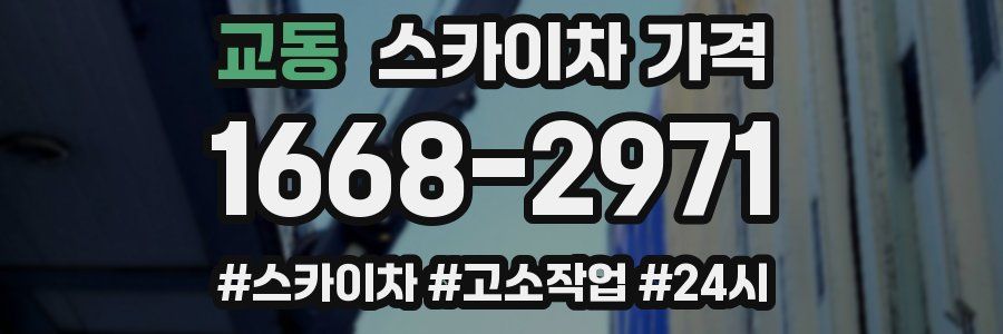 교동 스카이차 가격