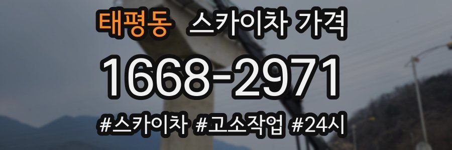태평동 스카이차 가격