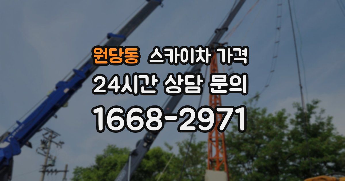 원당동 스카이차 가격