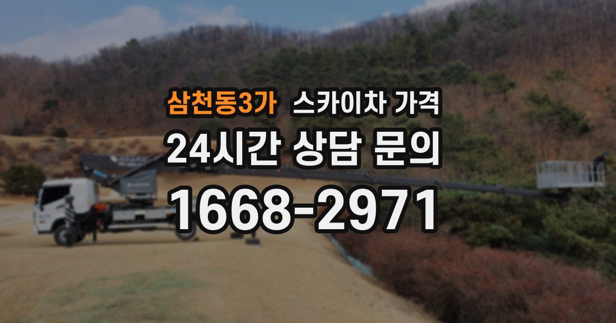 삼천동3가 스카이차 가격
