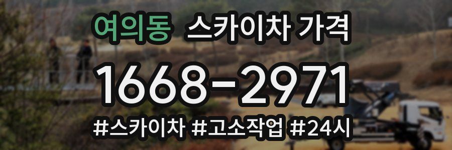 여의동 스카이차 가격