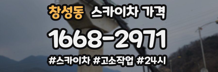 창성동 스카이차 가격