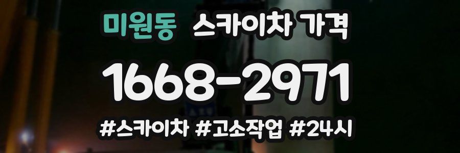 미원동 스카이차 가격