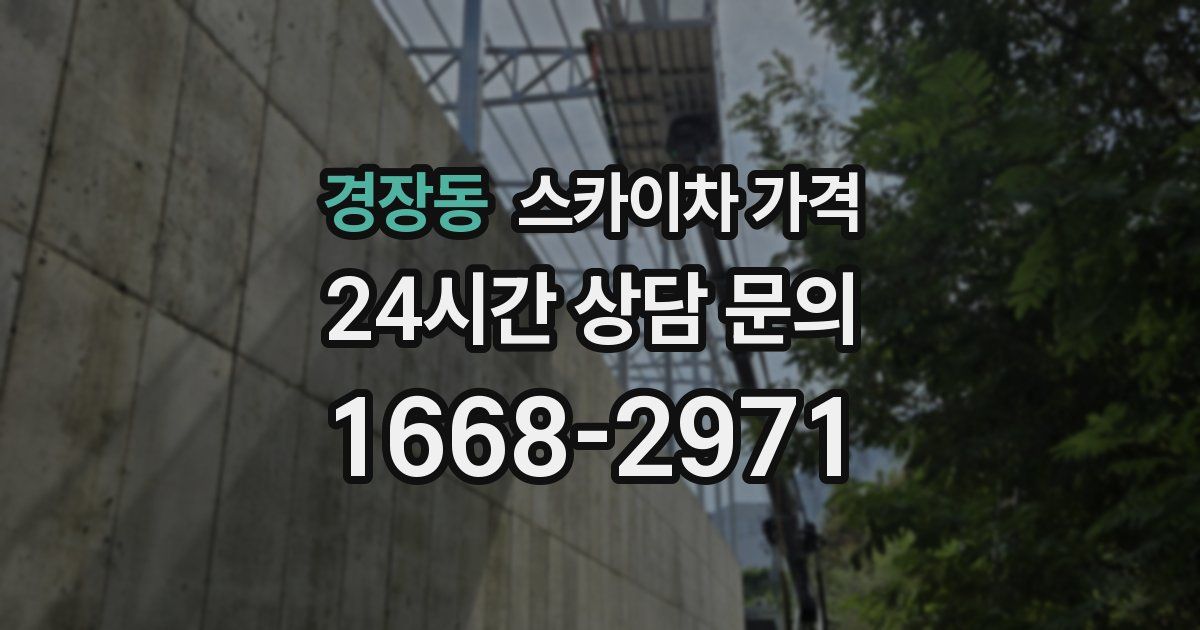 경장동 스카이차 가격