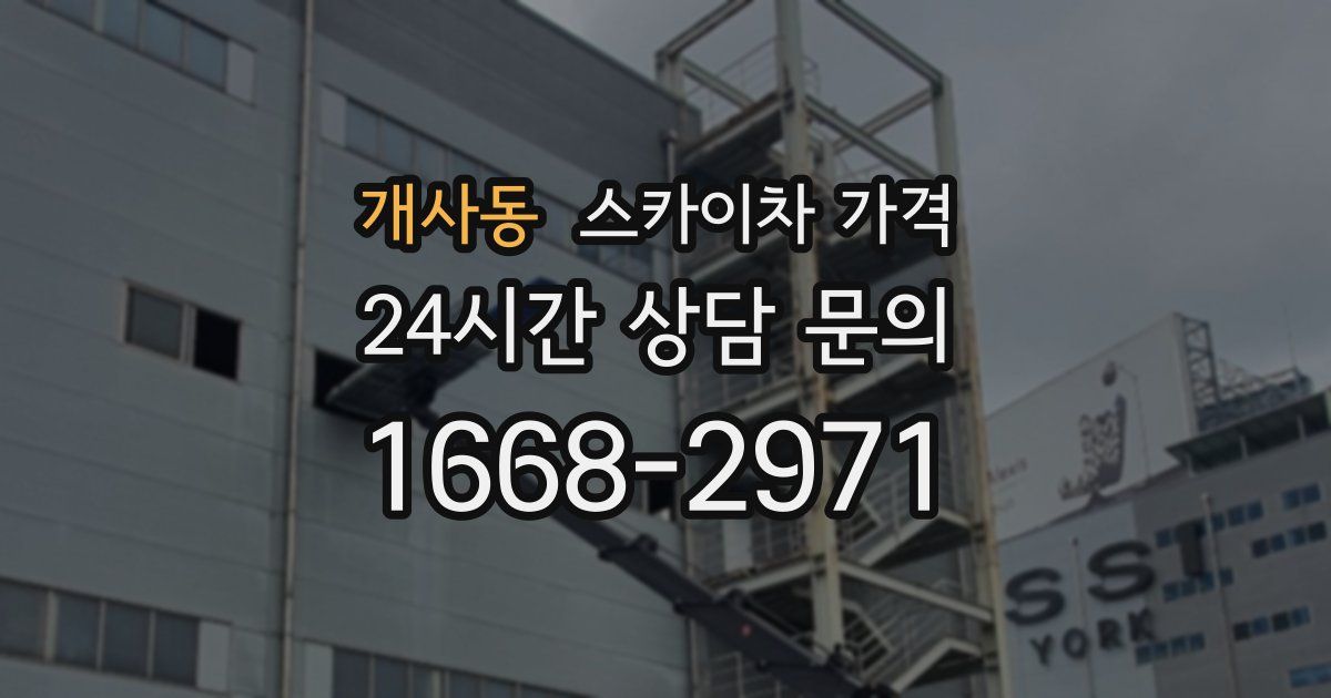 개사동 스카이차 가격