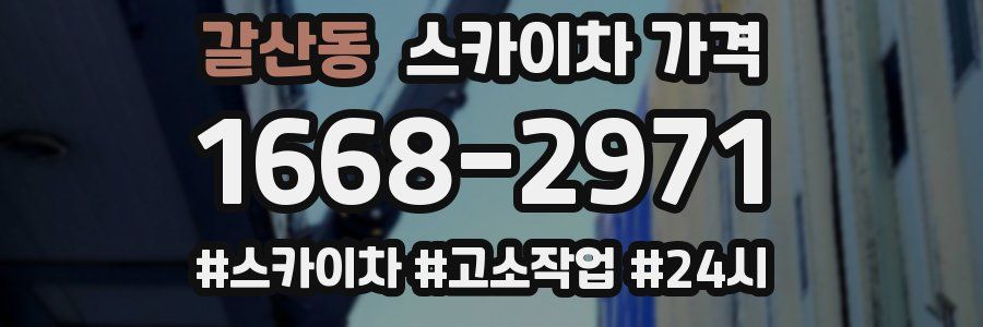 갈산동 스카이차 가격