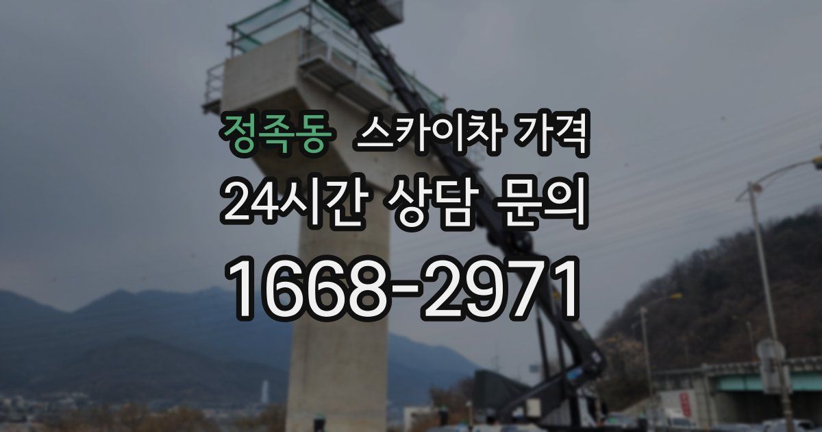 정족동 스카이차 가격