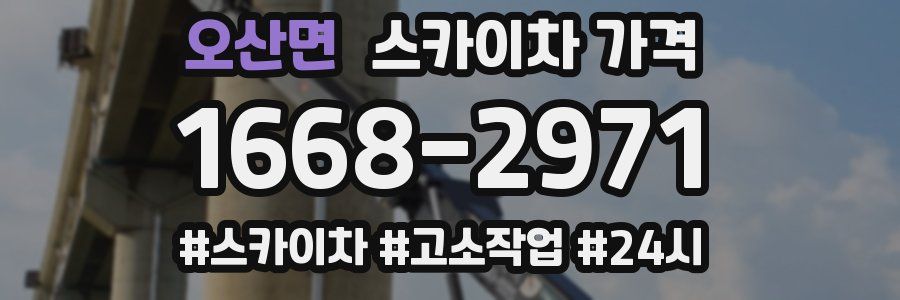 오산면 스카이차 가격