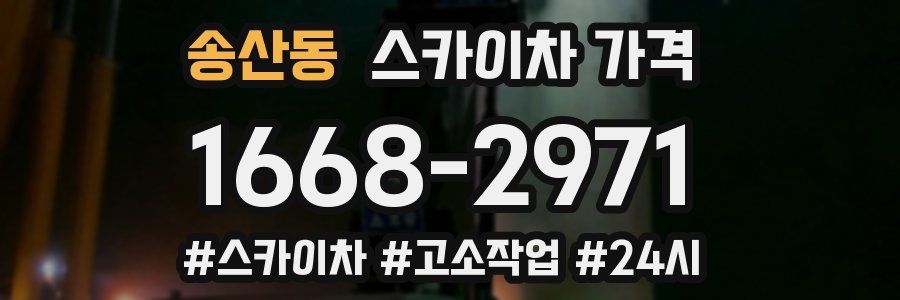 송산동 스카이차 가격