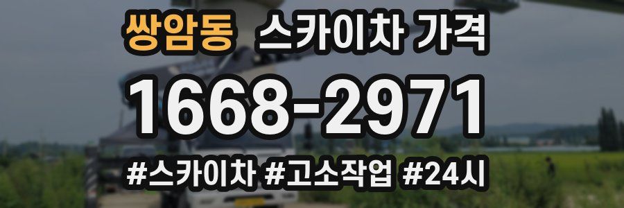 쌍암동 스카이차 가격