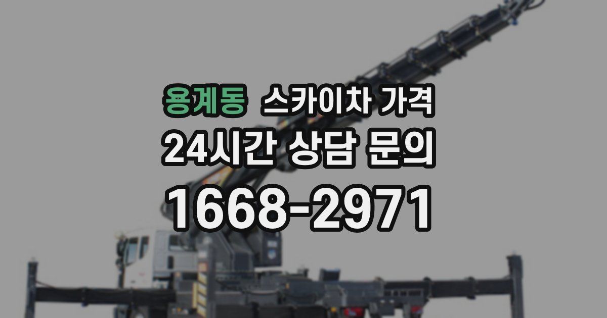 용계동 스카이차 가격