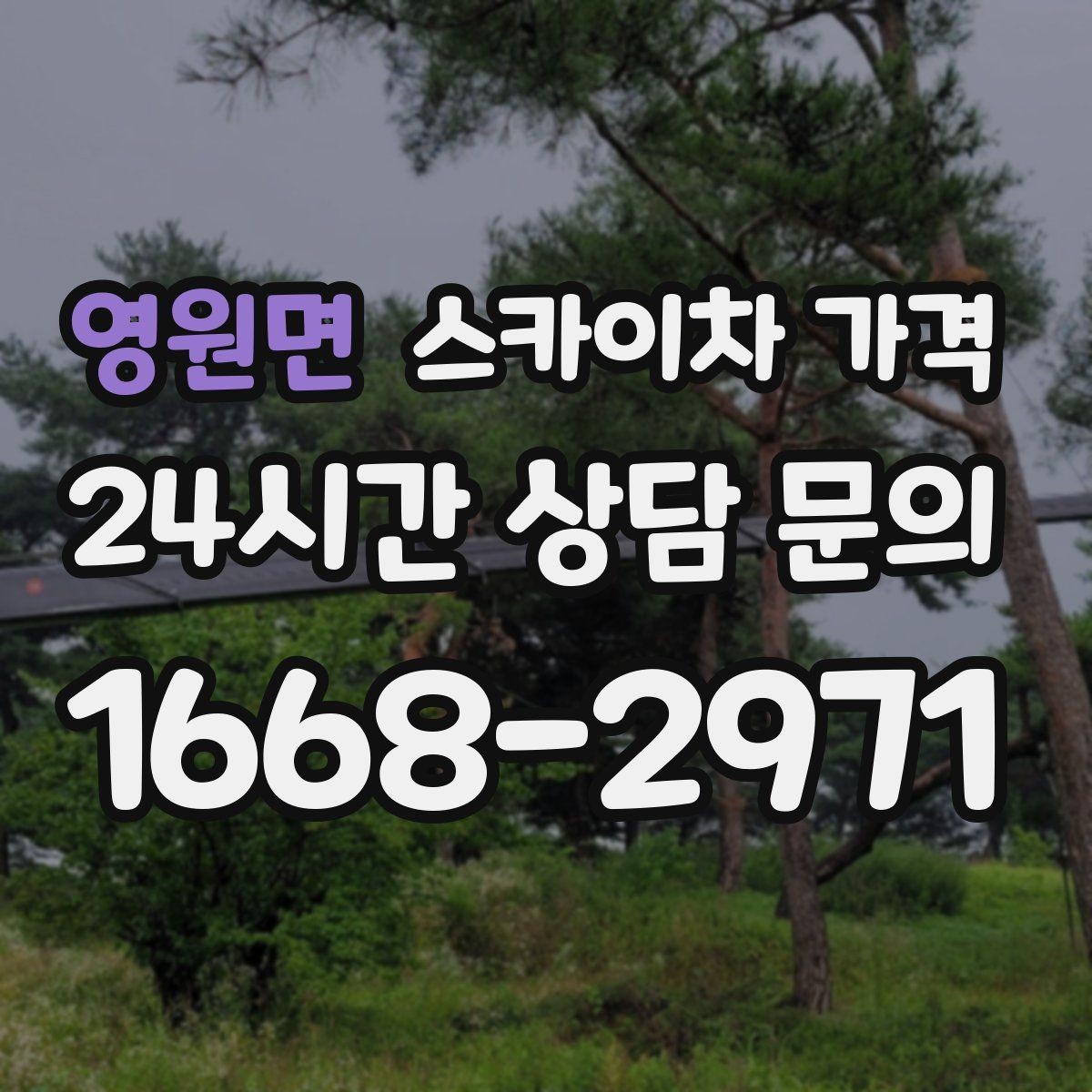 영원면 스카이차 가격 여러 작업을 묶으면 유리한 이유